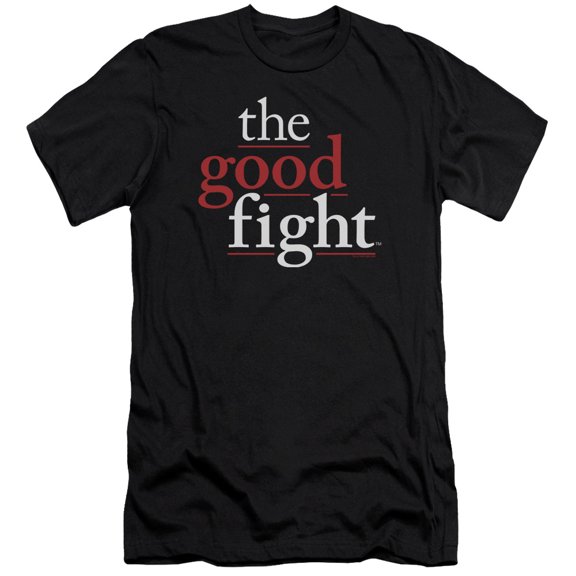 The Good Fight Logo Adult 30/1 T-Shirt Black