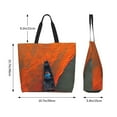 thumbnail image 5 of Rateoe Orange Net Fishing Boat Tote Bag - Waterproof Lightweight Handbags Travel Shoulder Bag for Hiking Yoga Gym Swimming Travel Beach, 5 of 8
