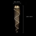thumbnail image 6 of SEFINN FOUR Modern Spiral Design Crystal High Ceiling Pendant Light Chandelier for Living Room Hotel Stairs Foyer Entryway H87", 6 of 8