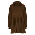 thumbnail image 3 of Lilgiuy Trendy Women's Casual Over Sized Sweatshirt Long Sleeve Dress Round-Neck Ladies Patchwork Mini Dresses for Women Wedding Guests, 3 of 4