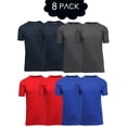 thumbnail image 2 of 8-Pack Men's Short Sleeve Crew Neck Cotton Blend Classic Tee (S-3XL), 2 of 7