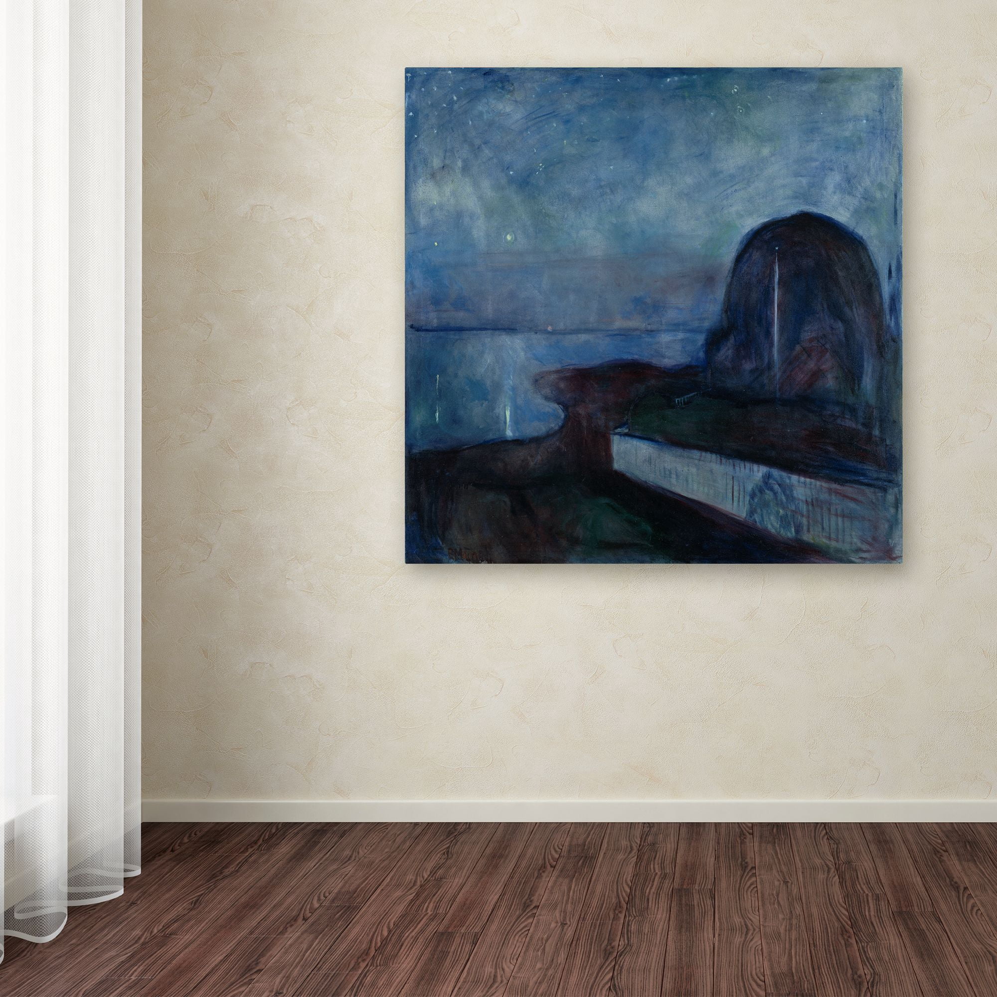 Trademark Fine Art 'Starry Night II' Canvas Art by Edvard Munch