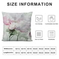 thumbnail image 5 of GOSMITH  Flower Throw Pillow Cushion Cover, Floral Pink Roses Tulips Abstract Garden Leaves with Petals and Buds Detailed Print Image, Decorative Square Accent Pillow Case White, 5 of 5