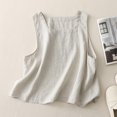 thumbnail image 1 of mfyjkho Camisetas Sin Mangas Para Mujer, Jersey De Cuello Alto Sin Mangas De Imitación De Lino Y Color Liso Para Mujer, Estilo Moderno Vestidos Maxi Para Mujer Xl, 1 of 9