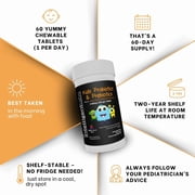Intelligent Labs Kids Probiotics with Prebiotics, 6 Billion CFU, 60 Chewable Tablets (60-Day Supply)