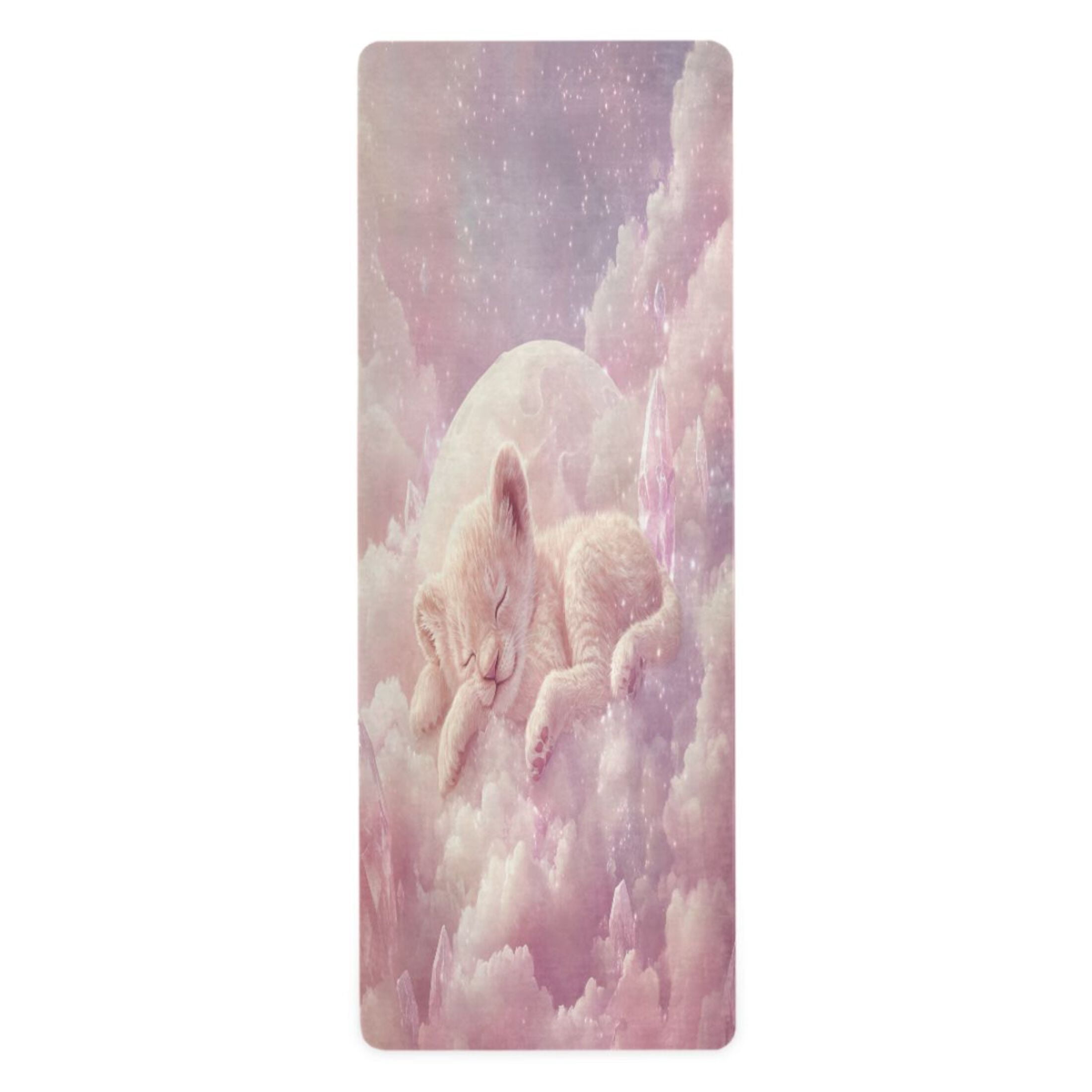 BZSMCE Yoga Mat Women Sleeping Cub on Soft Clouds Fitness Mat