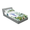 thumbnail image 2 of Ambesonne Ocean Fitted Sheet & Pillow Sham Set, Seaweed Jellyfish Fish, Twinxl, Reseda Green Jade Green, 2 of 2