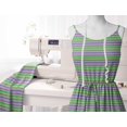 thumbnail image 5 of Soimoi Poly Georgette Fabric Horizontal Stripe Printed Craft Fabric by The Yard 52 Inch Wide, 5 of 5