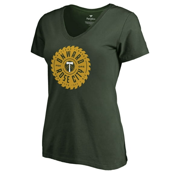 Women's Green Portland Timbers Buzzsaw V-Neck T-Shirt