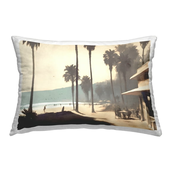 Stupell Industries Palm Tree Boulevard Decorative Printed Throw Pillow Design by Noah Bay.