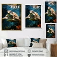 thumbnail image 4 of Designart "Mystical Marine Turtle Journey I" Animals Turtle Wall Art Prints, 4 of 7