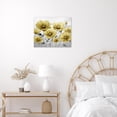 thumbnail image 5 of Country Wildflower Canvas Wall Art Yellow Floral with Gray Leaf Plant Pictures Wall Decor Rustic Watercolor Flower Paintings Wall Decor for Living Room Bedroom Bathroom Office,16L X 24W inches, 5 of 6