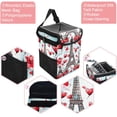 thumbnail image 2 of Eiffel Tower Foldable Car Garbage Can with Lid, Leak-Proof, Hanging Storage Bag - Trash Can for Car, Mini Trash Can, 2 of 6