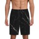 thumbnail image 1 of Fotbe Black Marble Texture Abstract Pantalones Cortos de Pijama para Hombre, Ropa de Dormir, Pantalones de Pijama Cortos para Hombre-Small, 1 of 6