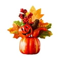 thumbnail image 2 of Pumpkin Maple Leaf Centerpiece Faux Foam Material for Kitchen Tabletop Harvest Autumn Decor Crowd, 2 of 9