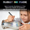 thumbnail image 6 of Pagather 3 Colors Chrome Paint Markers, Light, Black and Laser Silver Permanent Mirror Liquid Chrome Pens for Plastic, Metal, Model, Jewelry, Wheel Painting, Touch Up & Repair Kit, DIY Art Projects, 6 of 8