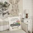 thumbnail image 2 of Fiudx Ofertas Del Día Funda De Almohada Para El Día De Pascua, Funda De Almohada Para Sofá Y Sala De Estar Con Tema De Conejo, 2 of 5