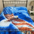 thumbnail image 3 of American Eagle Fleece Blanket for Bed, 75" x 90" Queen Size Eagle Fleece Throw Blanket for Men, Women and Kids - Super Soft Plush Eagle Blanket Throw Print Blanket for Eagle Lovers, 3 of 5