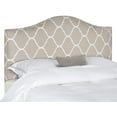 thumbnail image 2 of Safavieh Connie Classic Upholstered Headboard with Nail Heads, Queen, Pearl Grey, 2 of 3