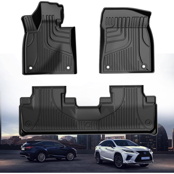 IKABEVEM Car Floor Mats for Lexus RX/RXL 2016-2022 All Weather TPE Rubber Floor Liners Carpets