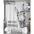 thumbnail image 2 of Donkey Shower Curtain Funny Animal Bathroom Decor Waterproof Polyester Fabric Vivid Print Durable Grommets Standard Size Easy Install Humorous Gift Adults Apartment Home Restroom Decoration(78*70in), 2 of 8