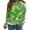 Green-B, variant on Zwiiyzr Womens Long Sleeve Hooded Sweatshirt Lucky Clover Print Fall Seasonal Pullover Cozy Fleece Relaxed Fit Green Theme Streetwear Green