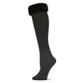 thumbnail image 2 of MeMoi Women's Plush Lined Furry Fleece Knee High Socks - Womens - Female, One Size, Dark Gray, 2 of 5