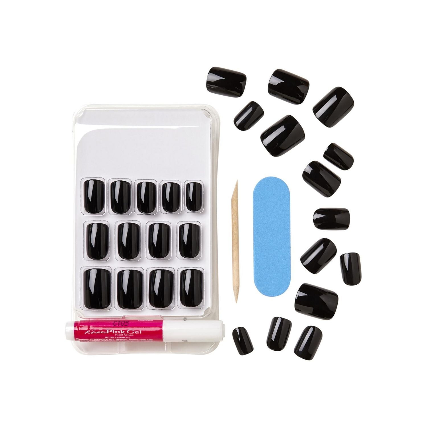 KISS Gel Fantasy - Fake Nails, 28 Count, Short, Length & flair