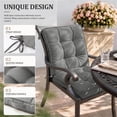 thumbnail image 5 of Kimunuk Outdoor Chair Cushions Set of 1, 43 x 23 x 5 in Non Slip Porch Swing Cushion Seat Back Cushions with Ties for Indoor Patio Rocking Chair, Light Grey, 5 of 8