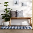 thumbnail image 2 of Design Imports CAMZ12567 2 ft. 3 in. x 6 ft. Buffalo Check Runner Rug, Navy & White, 2 of 2