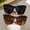 2Pcs, variant on Cat Eye Glasses - Stylish Black & Brown Frames, Polycarbonate Lenses, Perfect for Daily Use & Casual Attire, Everyday Fashion Glasses | Cat Eye Design | Plastic Hinges