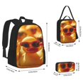 thumbnail image 2 of Disketp Sunglasses Yellow Duck Mochila Estampada de Gran Capacidad con Lonchera y Estuche, Set de 3 Piezas para Estudiantes, 2 of 7