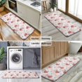 thumbnail image 6 of Pink Cow Strawberry Flower Pattern Kitchen Rug Mat,Kitchen Runner Rugs Non Skid Washable,Decorative Kitchen Floor Mats for Kitchen,Sink,Laundry,17"x47.2", 6 of 7