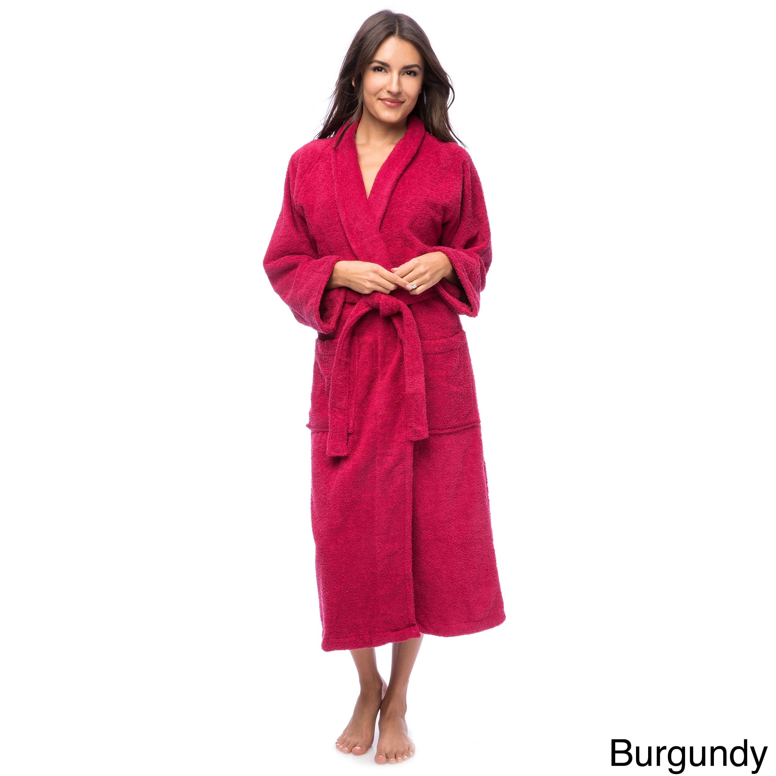 Luxury Egyptian Cotton Hooded Bath Robe Unisex Dressing Gown Nightwear Toweling 