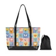 thumbnail image 7 of FORMRS Canvas Laptop Tote Bag for Women with 15.6" Computer Compartments Shoulder Handbag, Blue Flowers, 7 of 7