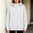 thumbnail image 2 of Vrorvz Full Zip Sweatshirt for Women Hoodies Long Sleeve Shirt Oversized Casual Fashion Jacket with Pocket, 2 of 5
