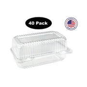 Disposable Plastic Hinged Loaf Containers - Durable Small Hoagie Containers