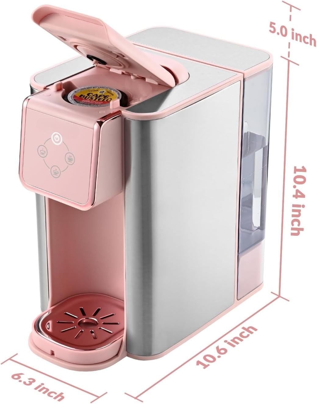Single Serve Coffee Machine, Compatible with  cup Capsules, Instant Coffee Pot, Tea maker, RemovableWater Reservoir