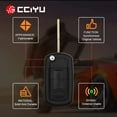 thumbnail image 4 of CCIYU 2 X Flip Key Fob Uncut Blade (SHELL CASE) 3 Buttons Replacement for 2005-2011 for Land Range Rover Range Rover Sport /LR3/Range Rover with FCC: NT8-15K6014CFF -TXA YWX000071NT8-15K6014CFFâ€‹TXA, 4 of 7