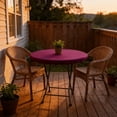 thumbnail image 5 of Round Elastic Fitted Tablecloth for 30 Inch Table - 2.5ft Stretch Spandex Table Top Cover, Windproof & Washable for Kitchen, Dining, Picnic, Patio, and Party Use, 5 of 6