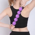 thumbnail image 2 of Muscle Roller Stick Back Leg Body Massager for Reducing Soreness Tightness Soothing Cramp, Purple, 2 of 6