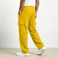 thumbnail image 5 of Dresfit Cargo Sweatpants Mens Baggy Drawstring Sweatpant Fall Winter Loose Fit Travel Big and Tall Carpenter Pants Lightweight Elastic Waist Lounge Trousers M, 5 of 8