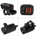 thumbnail image 3 of Motorcycle USB C , Dual Fast Charging, SAE Interface Quick Installation, 30W PD 18W QC 3.0 Ports, with Voltmeter ON Off Switch for Phone Tablet, 3 of 7