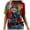 Red, variant on Women's Plus Size Short Sleeve Summer Cute Printing V-Neck Pullover T-Shirt