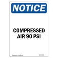 thumbnail image 1 of SignMission OS-NS-A-1824-V-10742 18 x 24 Po Panneau de Signalisation OSHA - Air Comprimé 90 PSI, 1 of 1