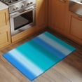 thumbnail image 3 of Teal Green Blue Ombre Washable Small Entryway Area Rugs 2'x3', Modern Vertical Striped Gradient Art Low Pile Throw Rug Non-Slip Sturdy Edge Binding Carpet for Front Door Floor Room Entry, 3 of 9