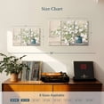 thumbnail image 3 of Elephant Stock White Bouquet Wall Art - Horizontal Multi Panel Canvas - Living Room Wall Decor - Floral And Botanical Multi Panel - Pink And Beige Decor By Julia Purinton - 23" x 14", 3 of 4