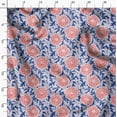 thumbnail image 3 of Soimoi Cotton Satin Spandex Blue Fabric By the Yard - 54 Inch Wide - Florals Print Fabric - Elegant and Timeless Patterns for Fashion and Home Decor Printed Fabric, 3 of 6