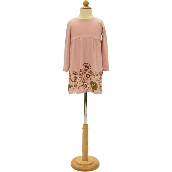 (JF-C6-8T) 6-8 Years Old Child/Kids Body Dress Form Mannequin White Jersey Form Cover with Wooden Base(C6-8T)