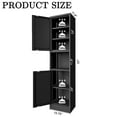 thumbnail image 3 of CHSHIN 67" H Black Metal Bathroom Storage Cabinet,6-Tier Narrow for Small Spaces,Modern(Width:15.8"), 3 of 9